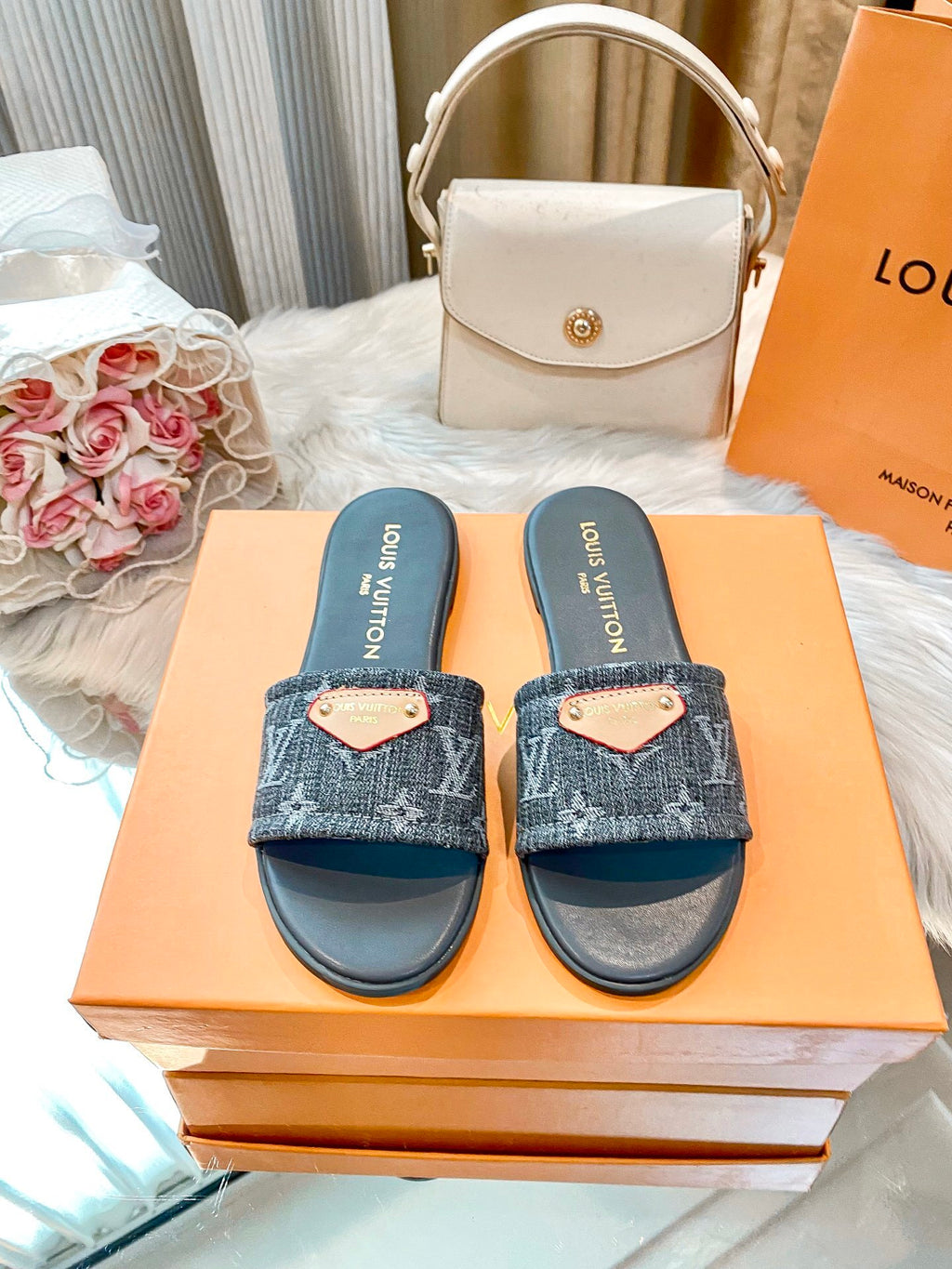 Louis Vuitton Monogram Denim Slide