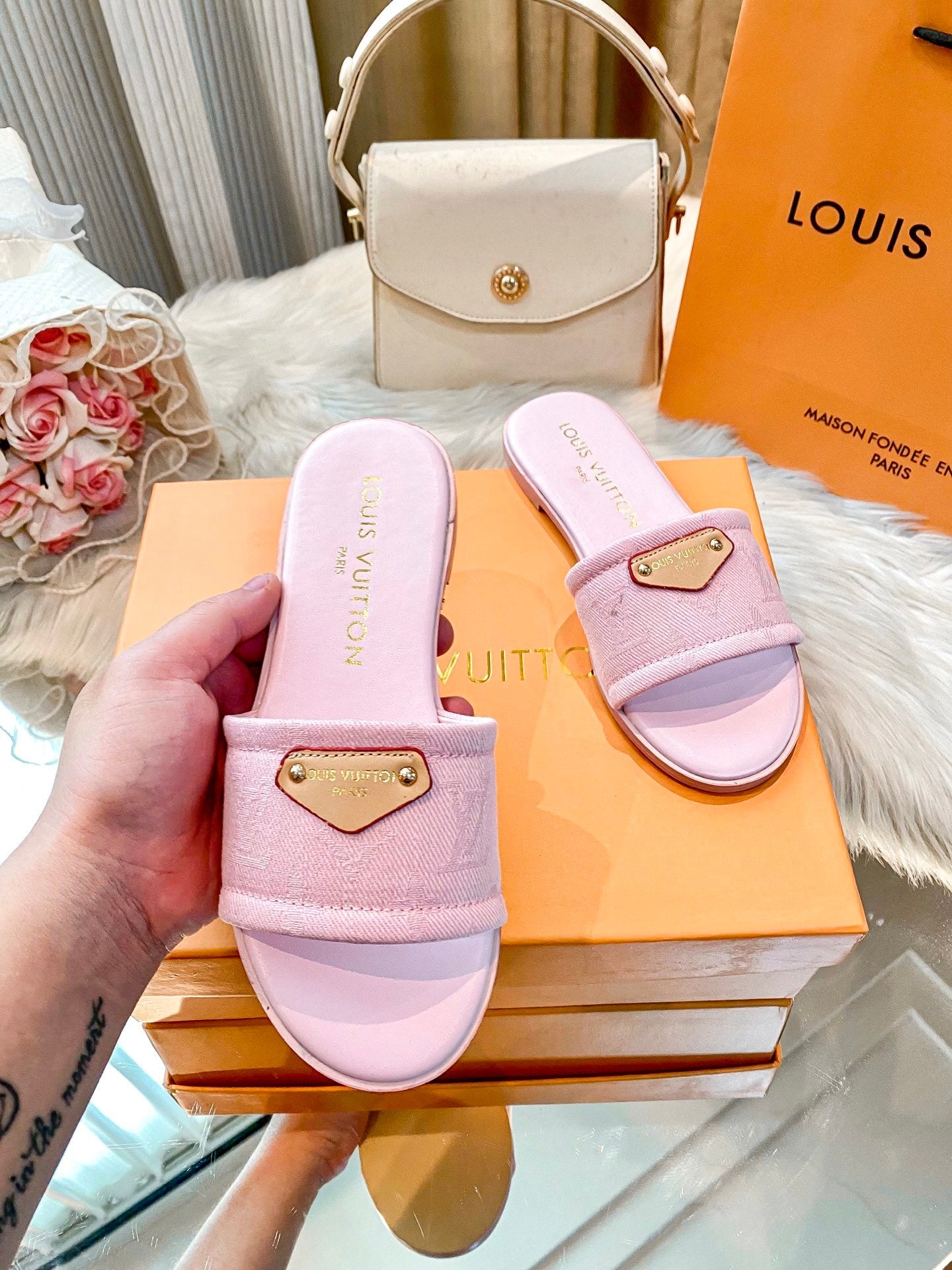 Louis Vuitton Monogram Denim Slide