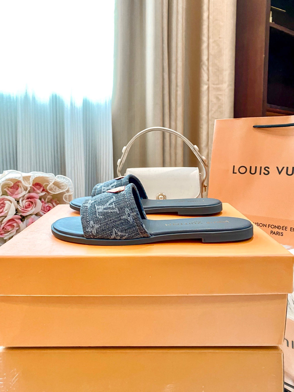 Louis Vuitton Monogram Denim Slide